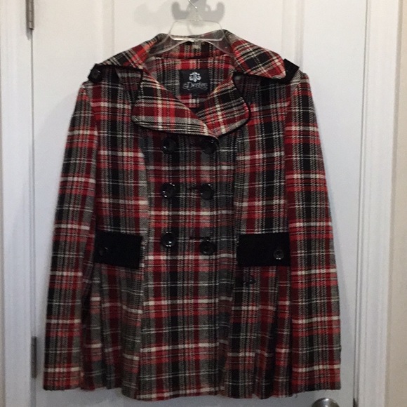 Double Breasted Peacoat by Dereon!  Size large - Picture 1 of 6